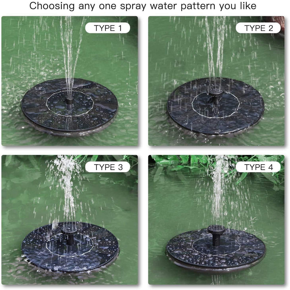 Solar Power Floating Water Pump (7V 1.4W Black)