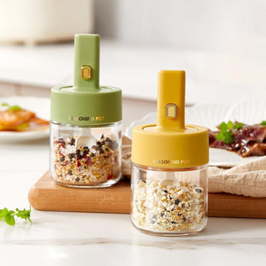 Luxury Seasoning Glass with Integrated Spoon Lid