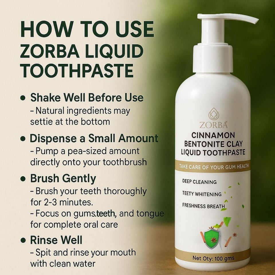 Cinnamon Bentonite Clay Liquid Toothpaste (100 ml)
