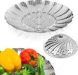 Stainless Steel Steamer basket for Veggie with Safety Tool