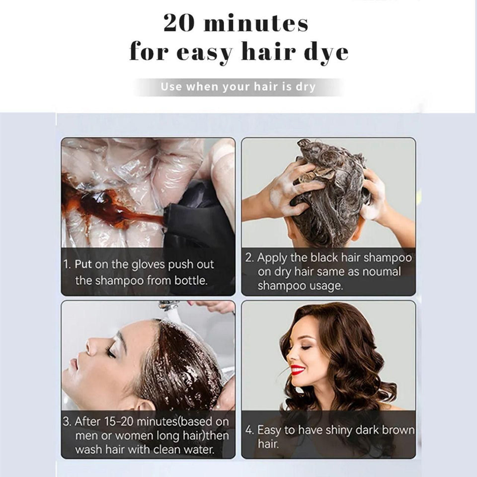 Long Lasting Natural Hair Dye Shampoo (100ML)