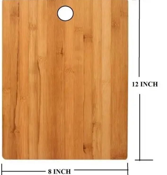 Wooden Chopping Board With Knife Set (5 Pcs)