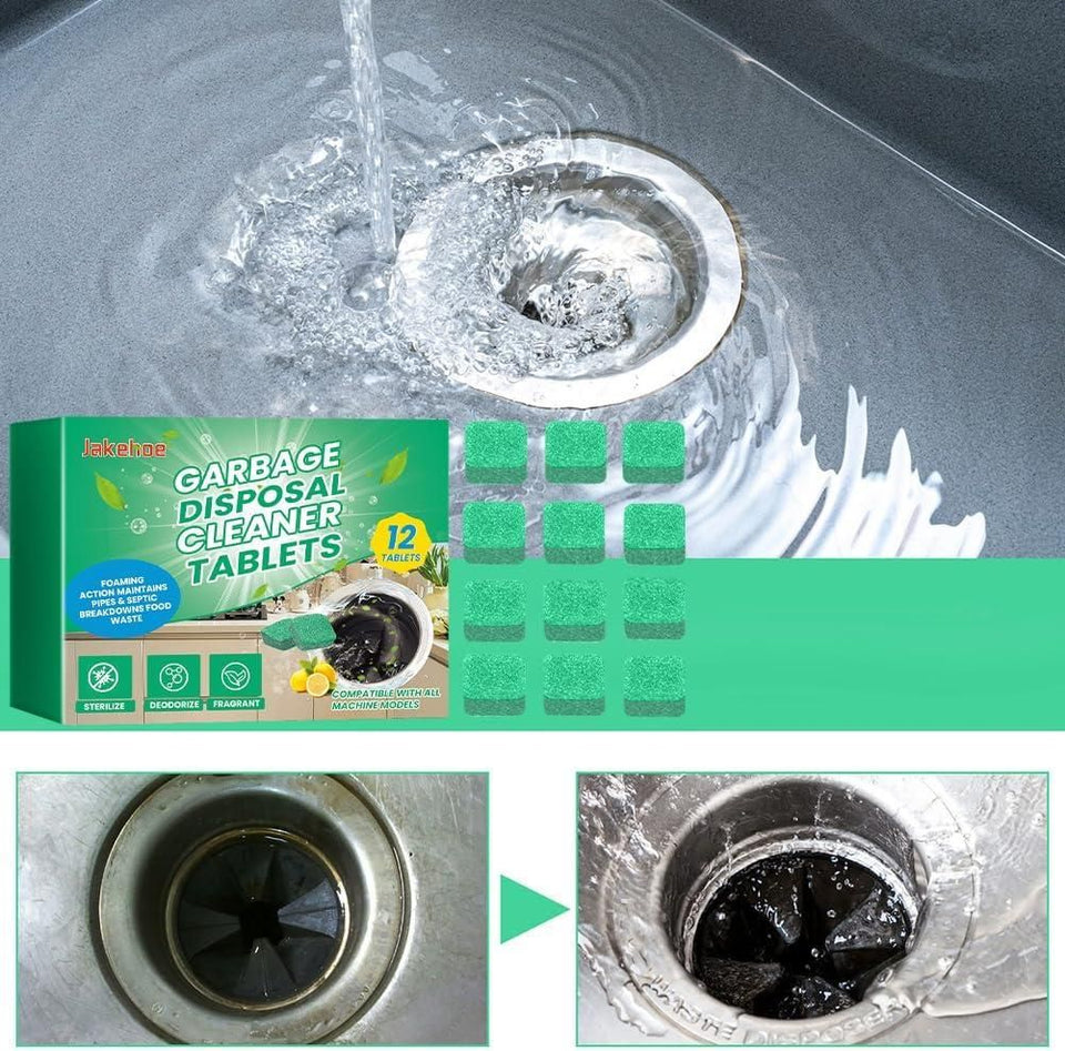 Garbage Disposal Cleaner Deodorizer Tablets (12 Pack)