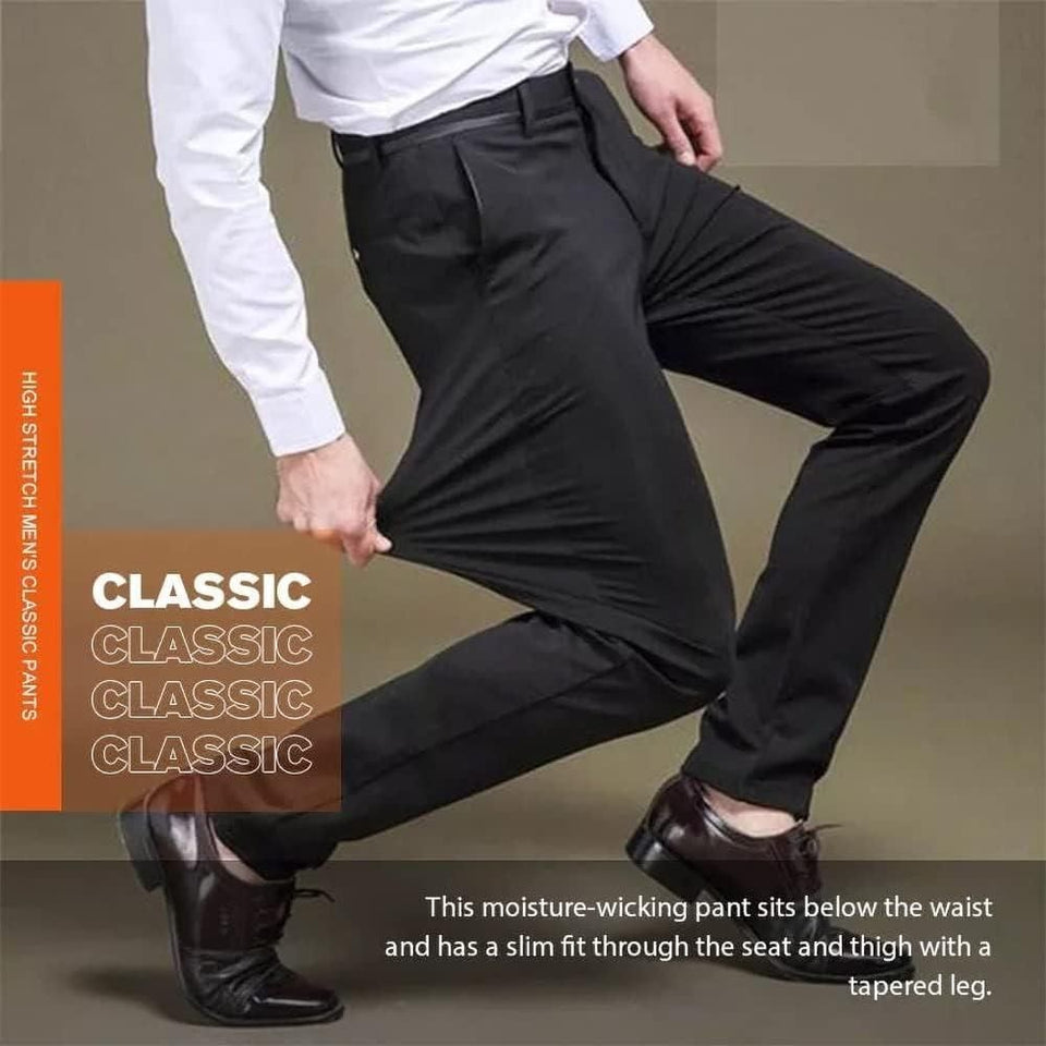 High Elasticity Men's Classic Pants (3 Pack)
