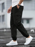 Men's Solid Cargo Pant Black