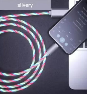 Fast 3 in 1 Multiple Pin LED Light Magnetic Phone Charger (Assorted color)