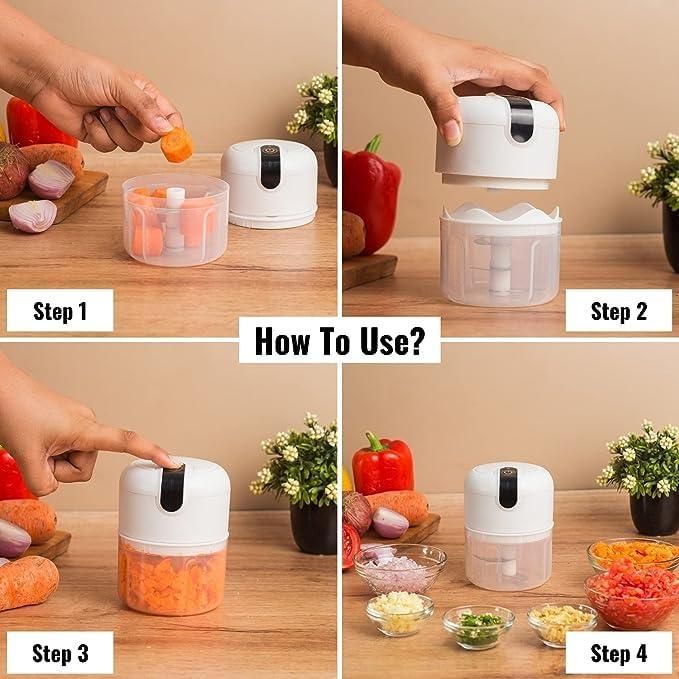 Mini Electric Portable Food Chopper Processor