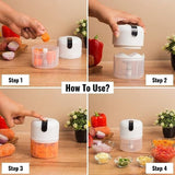 Mini Electric Portable Food Chopper Processor