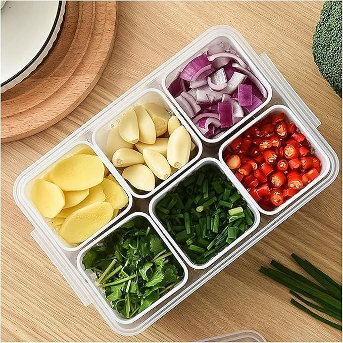 Food Storage Box With Lid and 6 areas