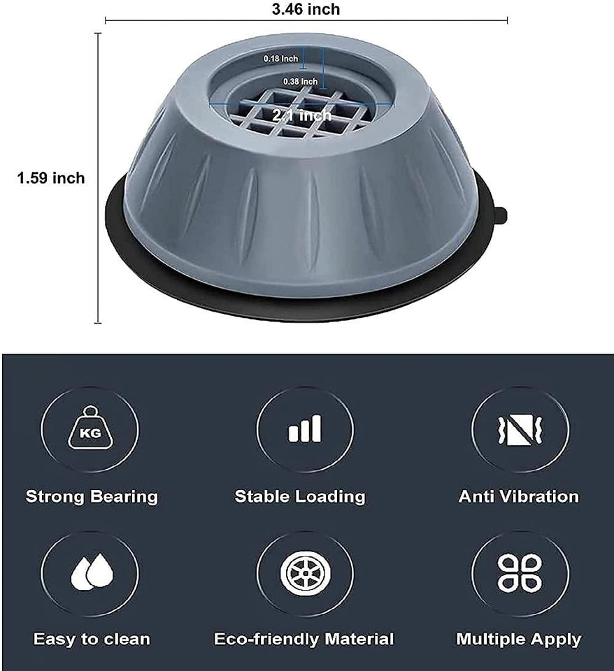 Shock Proof Anti-vibration Pads For Washing Machine (4 Pcs)