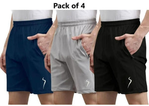 Men's Cotton Polyester Shorts (4 Pack)