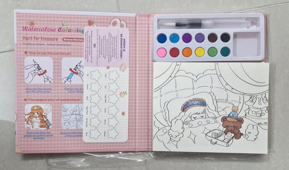 Kid's Cartoon Art Coloring Painting Set