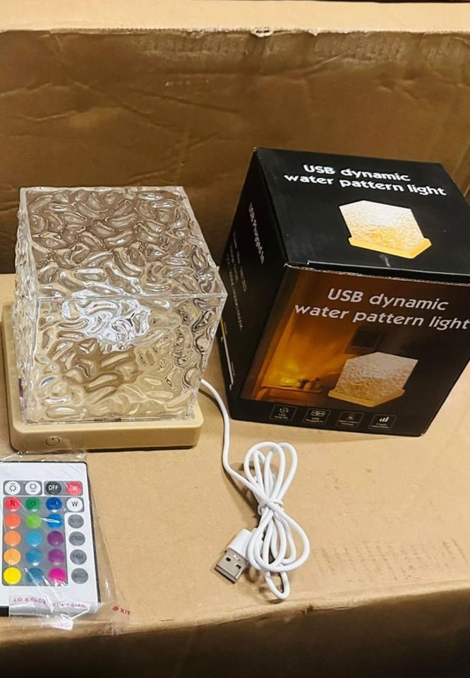 Rotating Water Ripple Night Aura Lamp