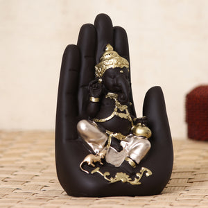 Golden Handcrafted Palm Ganesha