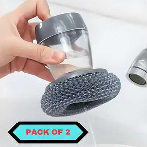 Kitchen Soap Dispensing Palm Brush (2 Pack)
