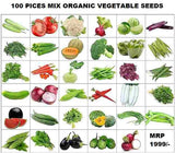 Organic Mix Varieties 100 Pices Seeds With 5 Pieces Grow Bag