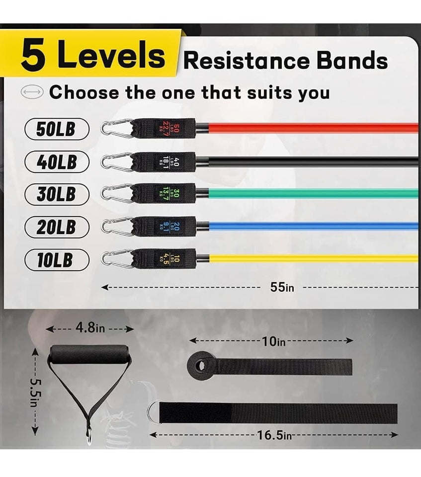 Heavy Workout Resistance Band Set