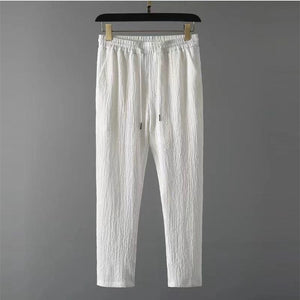 Men's Crinkled Co-Ord Set White