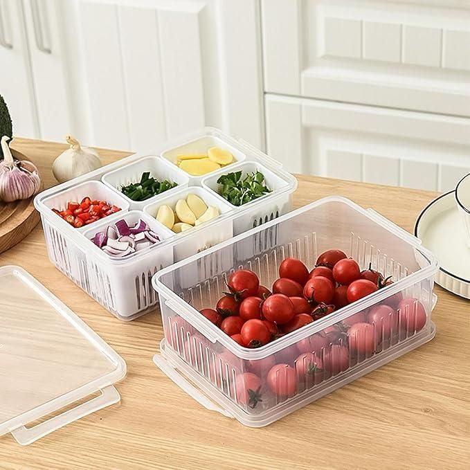 Food Storage Box With Lid and 6 areas
