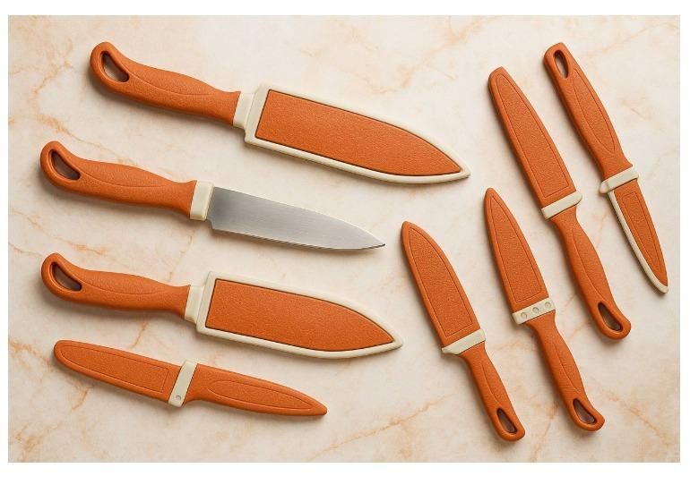 Stainless Steel Knife with cover (6 Pack)