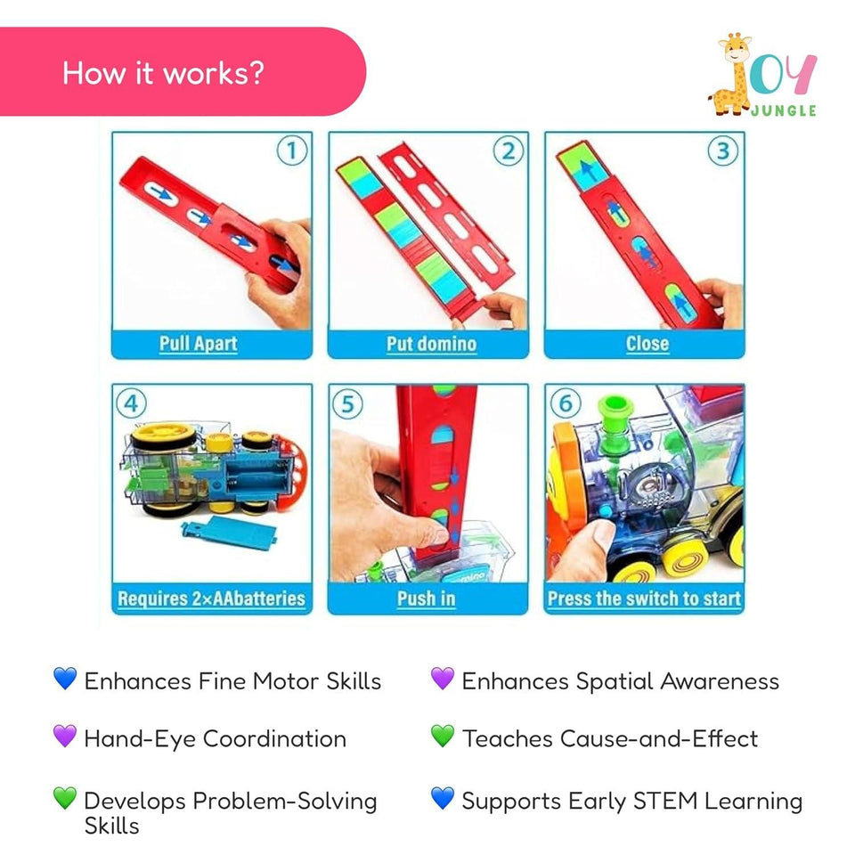 Kids  Train Toy Domino BPA Free Plastic with Sound Effects