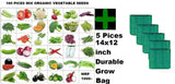Organic Mix Varieties 100 Pices Seeds With 5 Pieces Grow Bag