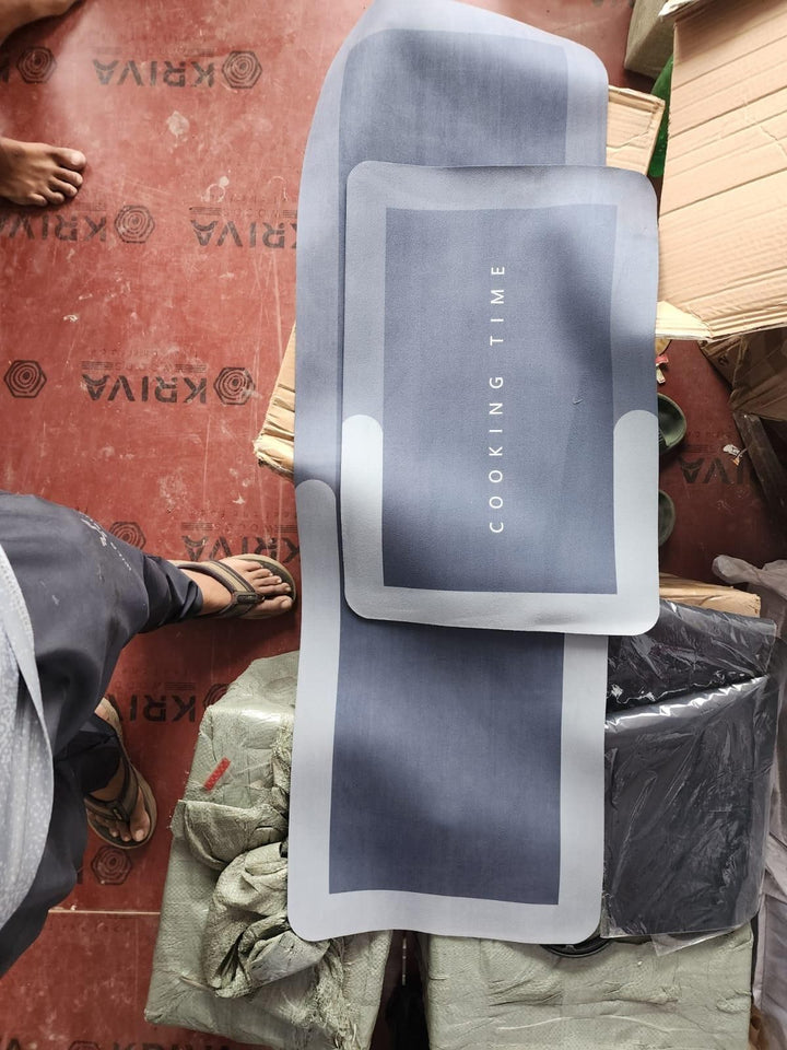 Rubber Kitchen Mat (2 Pcs)