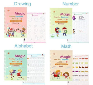 Magic Book (2 Set - 8 Book + 20 Refill+2 Pen+2 Grip)