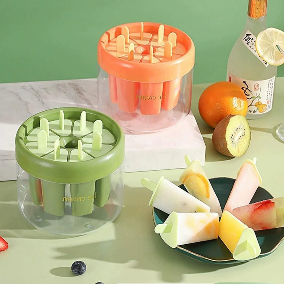 Reusable DIY Ice Pop Mould (8 Pieces)