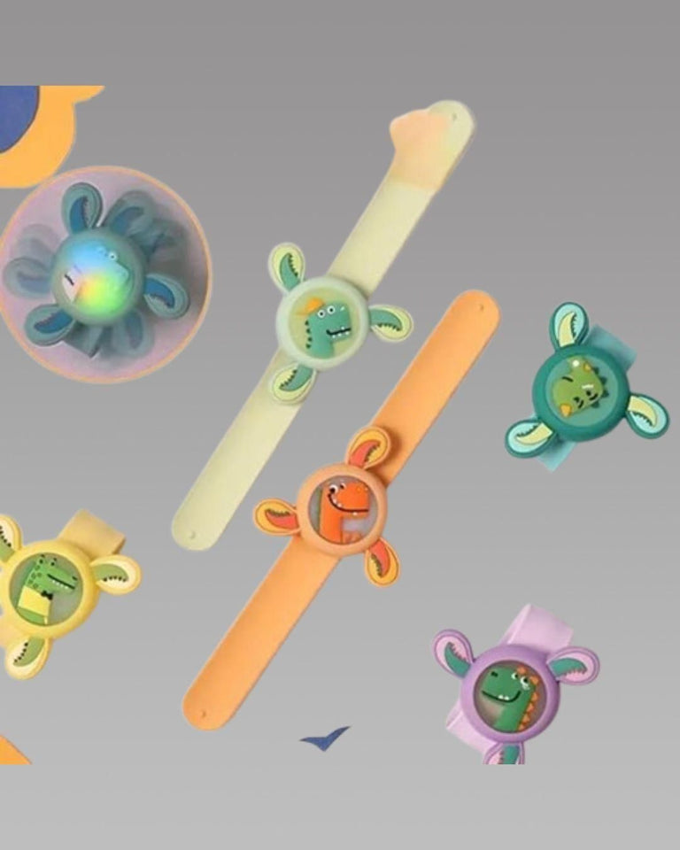 Kids LED Light Spinning Slap Band