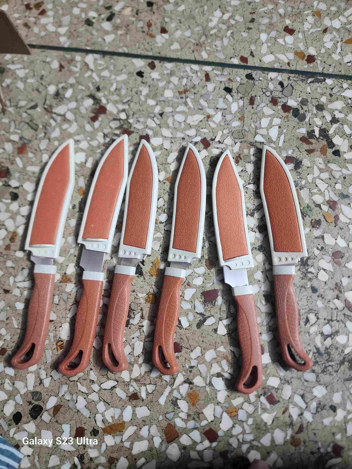 Stainless Steel Knife with cover (6 Pack)