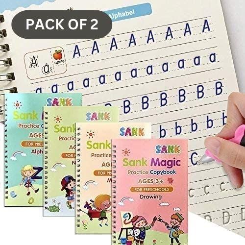 Magic Book (2 Set - 8 Book + 20 Refill+2 Pen+2 Grip)
