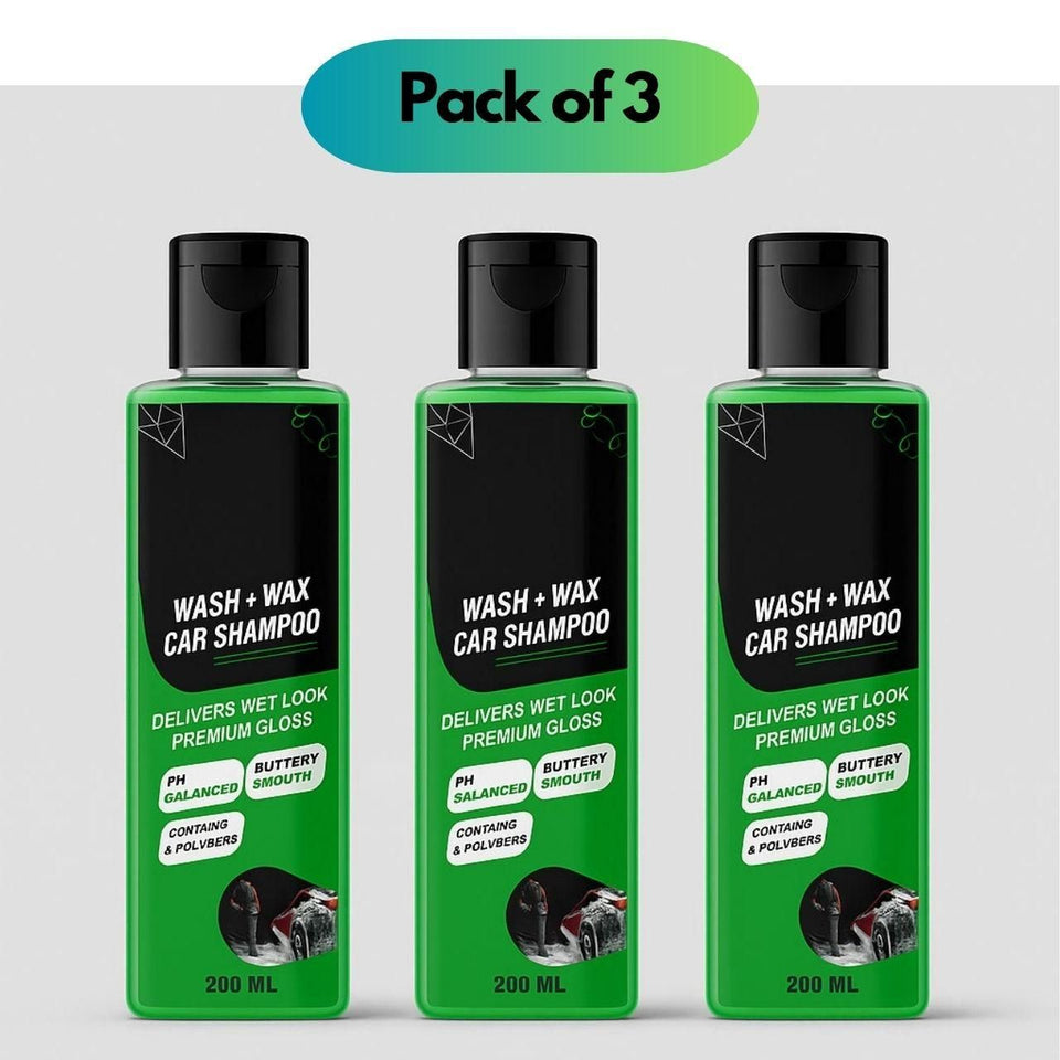 Car Shampoo Wax & Wash (3 Pack 200ml)