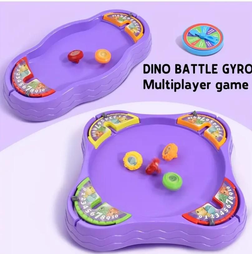 Kid's Dino Battle Gyro Spinning Toys & Fun Board Games