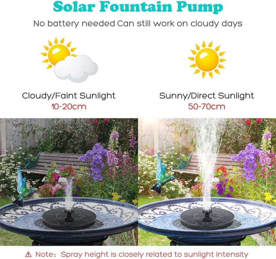 Solar Power Floating Water Pump (7V 1.4W Black)