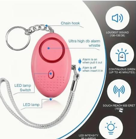Emergency Warning Alarm Keychain