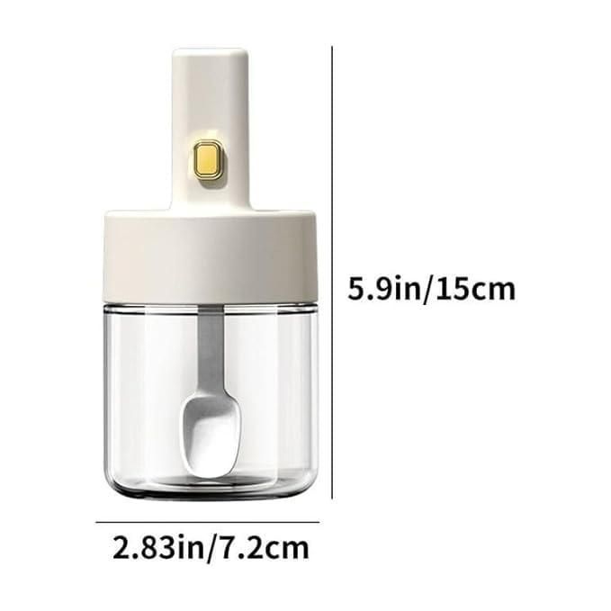Luxury Seasoning Glass with Integrated Spoon Lid