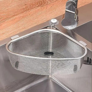 Stainless Steel Kitchen Sink Drain Basket Triangle Shape