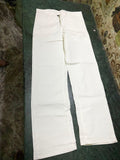 Men's Loose Fit Mid Rise White Jeans