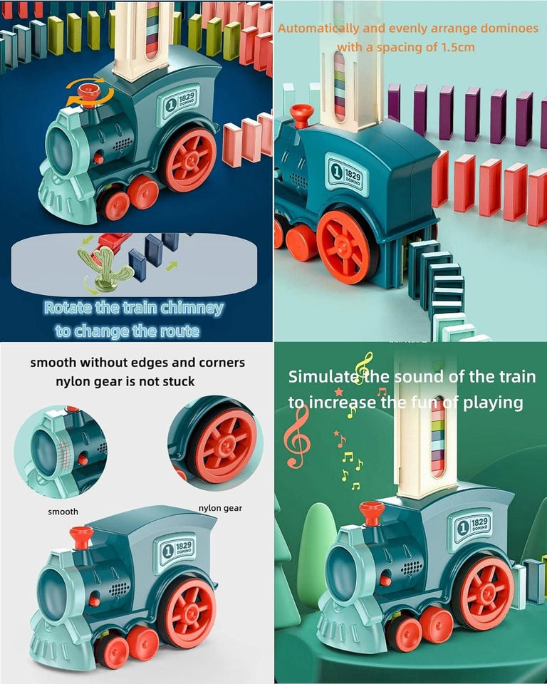 Kids  Train Toy Domino BPA Free Plastic with Sound Effects