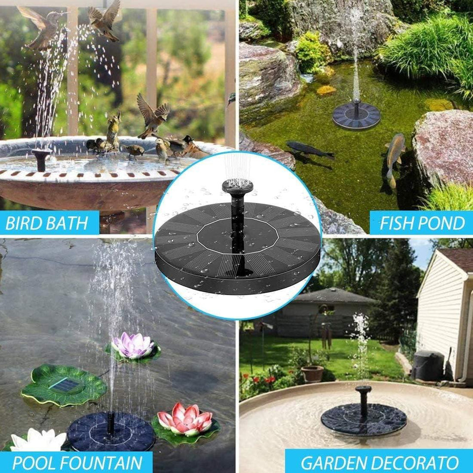 Solar Power Floating Water Pump (7V 1.4W Black)