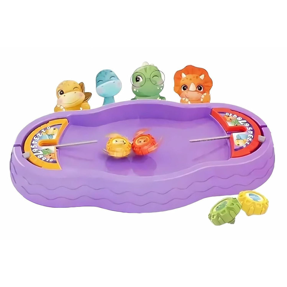 Kid's Dino Battle Gyro Spinning Toys & Fun Board Games