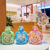 Kids Cute Sipper Water Bottle (Straw & Strap)