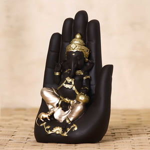 Golden Handcrafted Palm Ganesha