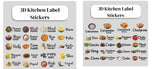 Waterproof Kitchen Spice Jar Label Stickers ( 60 Stickers)