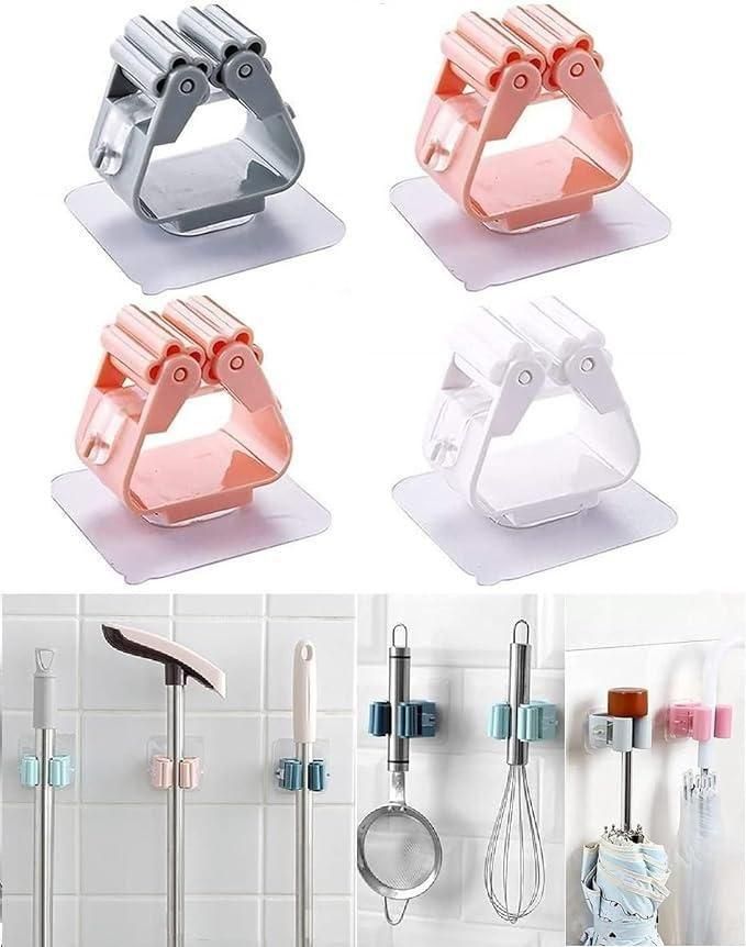 Mop Holder Self Adhesive Hooks (4 Pack)