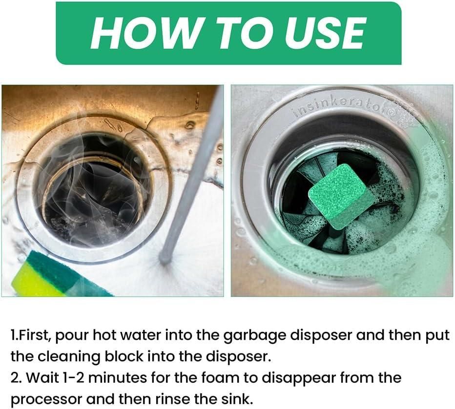 Garbage Disposal Cleaner Deodorizer Tablets (12 Pack)