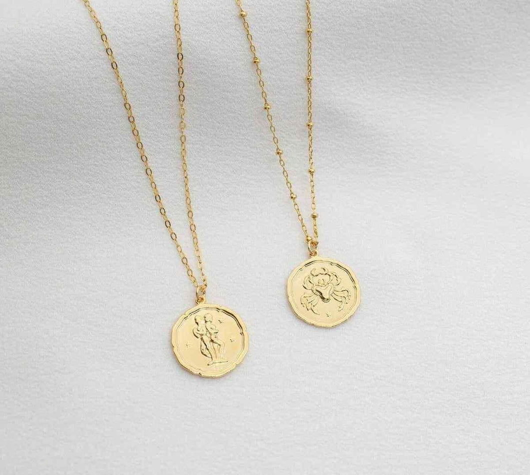 Gold Plated Zodiac Sign Necklace