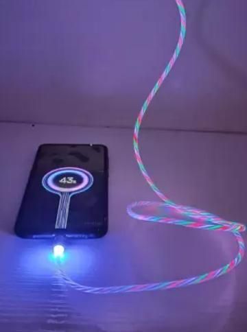 Fast 3 in 1 Multiple Pin LED Light Magnetic Phone Charger (Assorted color)